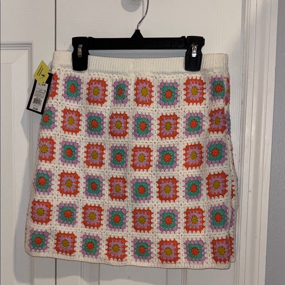 Colorful Crochet Patterned Skirt